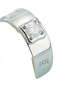 ExclusiveSterlingSilverAmericanDiamondSolitaireAdjustableRingForMenBoy(HC300-M-Ring-5012-Silver(M:03))