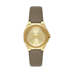 Armani Exchange Brown Quartz Leather Watch AX4617