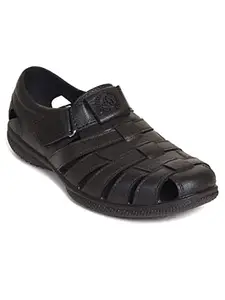 AJANTA Mens Black Sandal PG0455