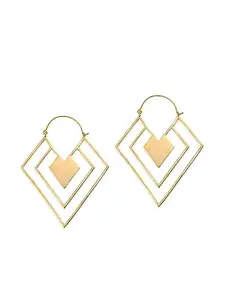 Eyegrabber Gold-Plated Brass Hoop Earrings By Studio One Love