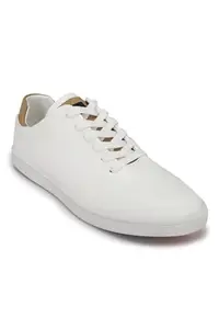 Louis Philippe Men White Lace Up Shoes
