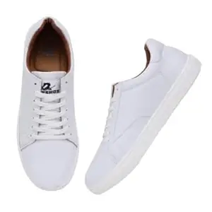 P I Enterprises Men's Synthetic Lace-Up Sport/Running/Gym Shoes(White)(Size:-6)