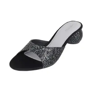 Metro Women Black Block Heel Fashion/Partywear Sandal UK/6 EU/39 (40-180)