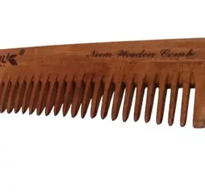 OLIFIN Dark Neem Wooden Classic Comb for Anti-Dandruff Comb For Men And Women Pack of 1