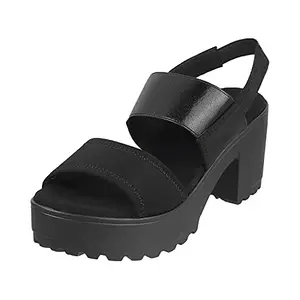 Metro Womens Synthetic Black Sandals (Size (4 UK (37 EU))