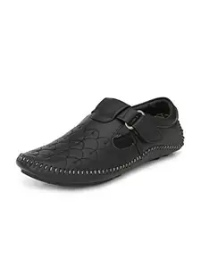 Eego Italy Breathable Sandals (Black, numeric_10)