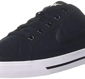 Nike Women's Court Legacy Black-White-Gum Light Brown Leather Tennis Shoe (DB3970-001)