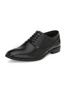 FENTACIA Black Real Leather Formal Lace Up Shoes for Men - 12 UK