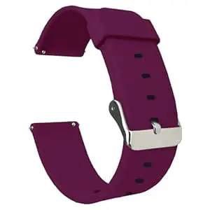 ACM Watch Strap Silicone Belt 22mm compatible with Fire-Boltt Talk 2 Pro Bsw118 Smartwatch Casual Classic Band Purple