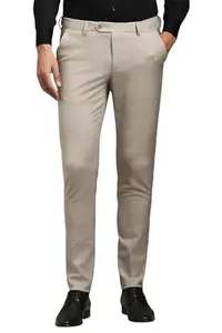Louis Philippe Men's Slim Work Utility Pants (LPTFMSTB678834_Beige