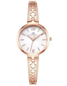 Kenneth Scott Women's Quartz Movement Watch, Analog Display and Alloy Strap - K22518-RBKM, Rose Gold, Modern