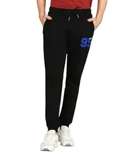 Alan Jones Clothing Men Mid Rise Cotton Blend Joggers Track Pants | French Terry | Zipper Pocket | Casual, Gym & Lounge Wear