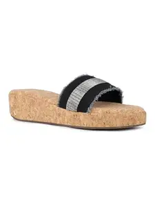Inc.5 Womens Black Casual Solid Round Toe Casual Sandals