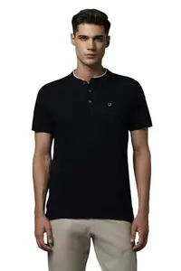 Allen Solly Men's Slim Fit T-Shirt (ASKCQSGF998529_Black
