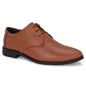 CHILWELL Men's Leather Shoes Handmade Formal Lace Up Derby for Men (Tan, UK Footwear Size System, Adult, Men, Numeric, Medium, 7)