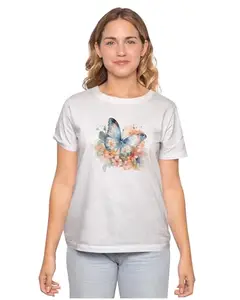 Men's & Women's Regular Fit T-Shirt Just Be Happy - Smile 100% Cotton Unise T-Shirt White|FemaleXL(BUTTER30-White XL Men Goal)