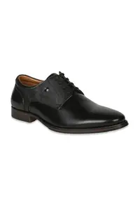 Louis Philippe Men Black Leather Lace Up Shoes