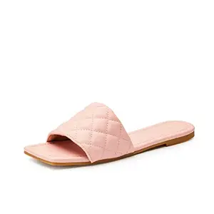 Van Heusen womens Flatform Sandal, Salmon Pink, 3 UK