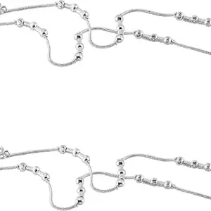 Heer Collection Traditional Jewellery For All Occassions Anklets Payal Pair for Women/Girls Alloy Anklet - Bzr_Combo Payal-114 Deevan (2-Pair Same)