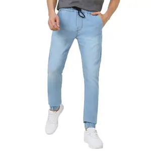 Urbano Fashion Men's Light Blue Slim Fit Stretch Jogger Jeans (jog-iceblue-34)
