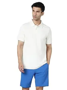 TECHNOSPORT Men Solid Polo T Shirt Slim Fit Short Sleeve Polyester Branded Tshirt for MenGym Workout Casual