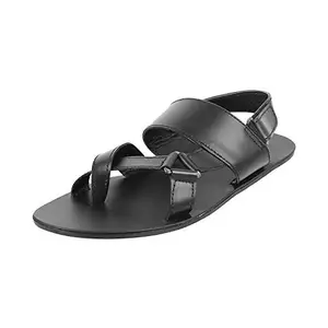 Metro Mens Velvet Black Sandals (Size (11 UK (45 EU))