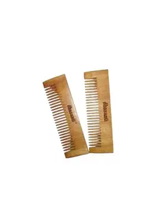 Neem Comb, Wooden Comb | Hair Growth, Hairfall, Dandruff Control | Hair Straightening, Frizz Control | Comb for Men, Women | (POCKET COMB AND HOTEL COMB NEEM WOOD COMB)