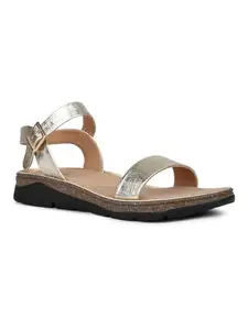 Inc.5 Womens Golden Open toe Flat Sandals