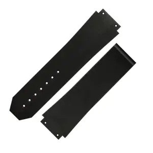 RAYYN ''HUBLO2'' 24MM Resin Watch Strap (Black) (Black - Without Tools)