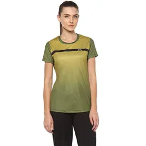 Nivia 2370-1 Hydra-5 Polyester Training Tee, Adult Small (Olive)