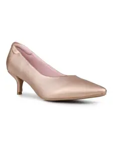 Inc.5 Womens Rose Gold Solid Pointed Heels