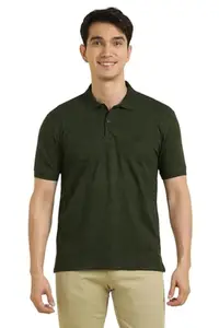 Allen Solly Men's Regular Fit T-Shirt (ASKPQRGFJ70435_Green