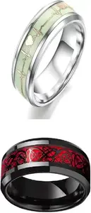 Women Combo Red Dragon & Glow Ring (IR323)
