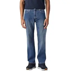 Levi's Men's 555 Mid Indigo Relaxed Fit Mid-Rise Jeans