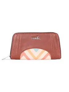 ZOUK Arika Zipper Wallet for Women | Card Holder Wallet with 10 Card Slots, Coin Pouch & Cash Compartments | Purse for Women Stylish | Fits Phones up to 6.7” | WavBeach
