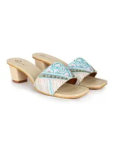 The Desi Dulhan Women Multi Ethnic Synthetic Slider Heels with Resin Sole-DD1229
