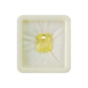 Kirti Sales 8.25 Ratti 7.55 Carat Unheated Untreated Ceylone Yellow Sapphire Pukhraj Stone Original Certified Natural Gemstone AAA+ Quality