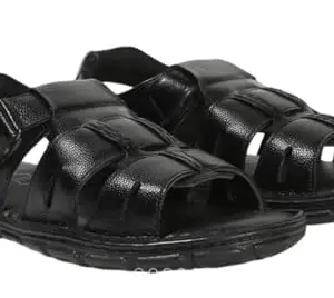 Lee Cooper Men's LC8048C Leather Sandal_LC8048C_Black_44