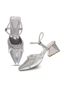 Froh Feet Women's Pointed Toe Block Heels with Rhinestones – Stylish & Comfortable For Women & Girls