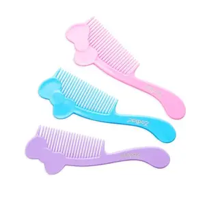 Zodiacs Kids Hair Combs with Bow Design, Set of 3, Pink Blue Purple, Wide-Tooth Detangling