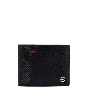 Da Milano RFID Protected Leather Wallet for Men with Card Slot - Black