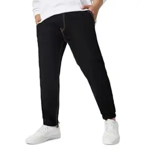 Urbano Plus Men's Regular Fit Mid Rise Washed Jogger Jeans Stretchable