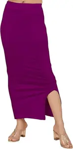 Women's Perfect Curvy Look Saree Shapewear | Seamless, Comfortable & Slimming Petticoat | Body Shaper for Sarees & Lehengas_Saree Shapewear S_564 Women Purple_1_BAZ