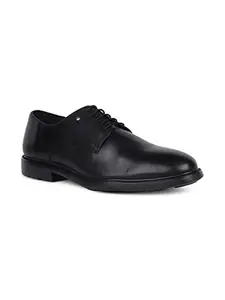 Hush Puppies Men's REN Derby Leather Black Uniform Dress Shoe - 9 UK (8246908)