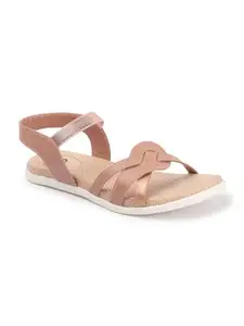 Carlton London Cartlon London Women Sandal, Peach, UK-5