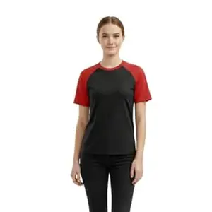 ONE IN NINE Womens Round Neck Half Sleeve Tshirt || Women's Stylish Raglan Tees European Pattern || Classic Comfort Wear for Womens Premium Dual Color || Tshirt Suits for Office,College,Travel,Party