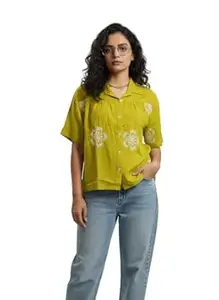 J TURRITOPSIS Women's Embroidered Half Sleeves Stylish Shirt || Shirt Top for Women