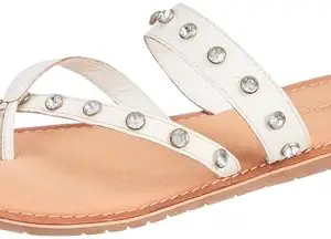 Woodland Women's White SHEEP NAPPA Slipper-4 UK (37 EURO) (OLSJK 1447)