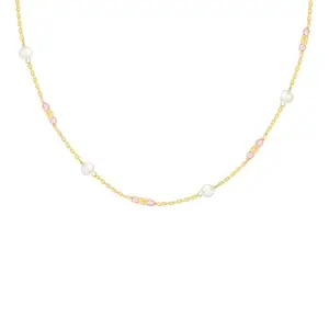 GIVA 925 Silver Golden Oceania Necklace| Necklace to Gift Women & Girls | With Certificate of Authenticity and 925 Stamp | 6 Months Warranty*