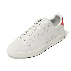 Adidas Men Leather Advantage Premium Tennis Shoe CWHITE/CWHITE/BRIRED (UK-8)